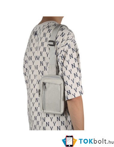 Mellkas táska, Crossbody átlós válltáska férfiaknak - Méret: 12 x 18 cm - BÉZS