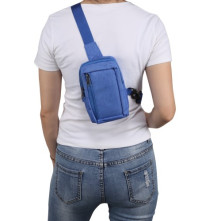Mellkas táska, Crossbody átlós válltáska férfiaknak - Méret: 12 x 18 cm - KÉK