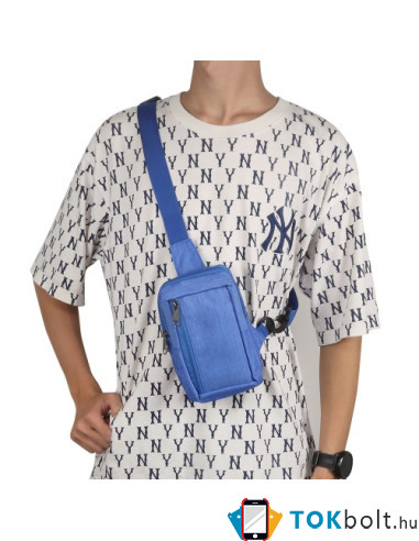 Mellkas táska, Crossbody átlós válltáska férfiaknak - Méret: 12 x 18 cm - KÉK