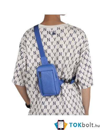 Mellkas táska, Crossbody átlós válltáska férfiaknak - Méret: 12 x 18 cm - KÉK