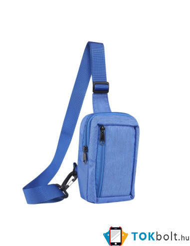 Mellkas táska, Crossbody átlós válltáska férfiaknak - Méret: 12 x 18 cm - KÉK