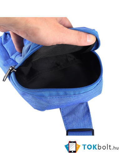 Mellkas táska, Crossbody átlós válltáska férfiaknak - Méret: 12 x 18 cm - KÉK