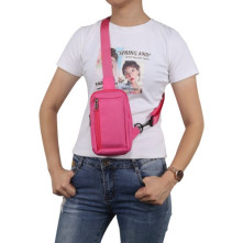 Mellkas táska, Crossbody átlós válltáska férfiaknak - Méret: 12 x 18 cm - PINK