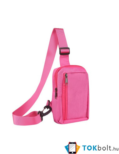 Mellkas táska, Crossbody átlós válltáska férfiaknak - Méret: 12 x 18 cm - PINK