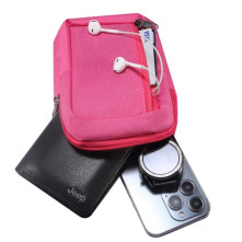 Mellkas táska, Crossbody átlós válltáska férfiaknak - Méret: 12 x 18 cm - PINK