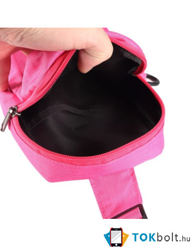 Mellkas táska, Crossbody átlós válltáska férfiaknak - Méret: 12 x 18 cm - PINK