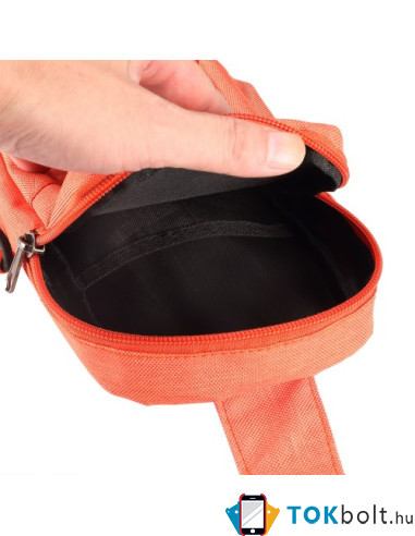 Mellkas táska, Crossbody átlós válltáska férfiaknak - Méret: 12 x 18 cm - NARANCS