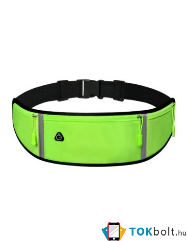 Derékra csatolható vízhatlan rugalmas tok sportoláshoz, futáshoz - 7 inch - ZÖLD