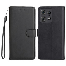 Oldalra nyíló tok Motorola Edge 50 Pro telefonhoz - FEKETE