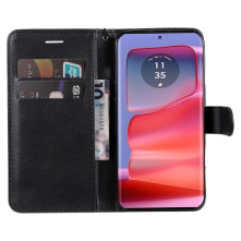 Oldalra nyíló tok Motorola Edge 50 Pro telefonhoz - FEKETE