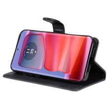 Oldalra nyíló tok Motorola Edge 50 Pro telefonhoz - FEKETE