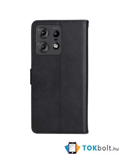 Oldalra nyíló tok Motorola Edge 50 Pro telefonhoz - FEKETE