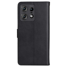 Oldalra nyíló tok Motorola Edge 50 Pro telefonhoz - FEKETE