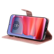 Oldalra nyíló tok Motorola Edge 50 Pro telefonhoz - RÓZSAARANY