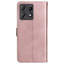 Oldalra nyíló tok Motorola Edge 50 Pro telefonhoz - RÓZSAARANY