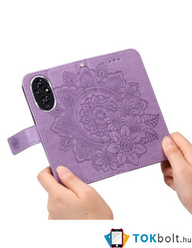 Dombornyomott  mintás notesztok Honor 200 telefonhoz - LILA