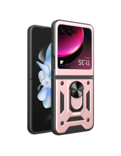 Kemény műanyag és rugalmas TPU hibrid tok Motorola Razr 40 Ultra telefonhoz - RÓZSAARANY