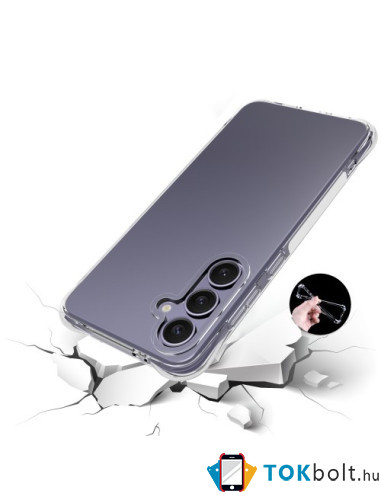 Rugalmas TPU tok Samsung Galaxy S24 FE készülékhez - ÁTTETSZŐ