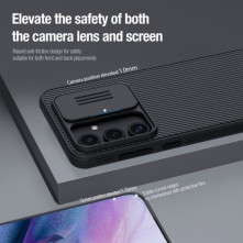 NILLKIN masszív tok kameravédővel Samsung Galaxy S24 FE telefonhoz - FEKETE