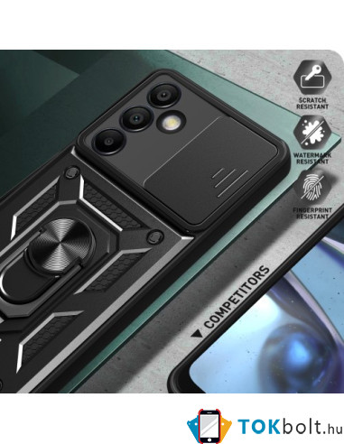 Kemény műanyag és rugalmas TPU hibrid tok Samsung Galaxy S24 FE telefonhoz - ARANY