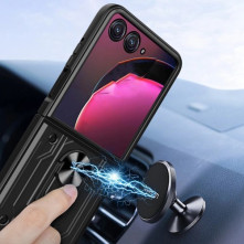 Kemény műanyag és rugalmas TPU hibrid tok Motorola Razr 50 telefonhoz - PIROS