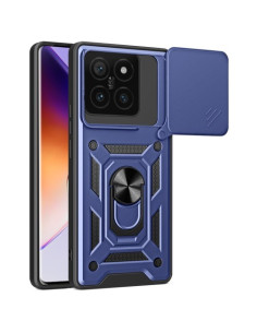 Kemény műanyag és rugalmas TPU hibrid tok Xiaomi 14T telefonhoz - KÉK