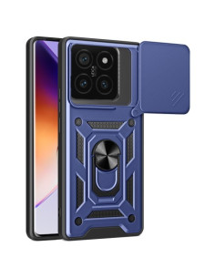 Kemény műanyag és rugalmas TPU hibrid tok Xiaomi 14T Pro telefonhoz - KÉK