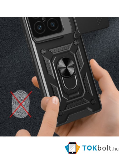 Kemény műanyag és rugalmas TPU hibrid tok Xiaomi 14T Pro telefonhoz - KÉK