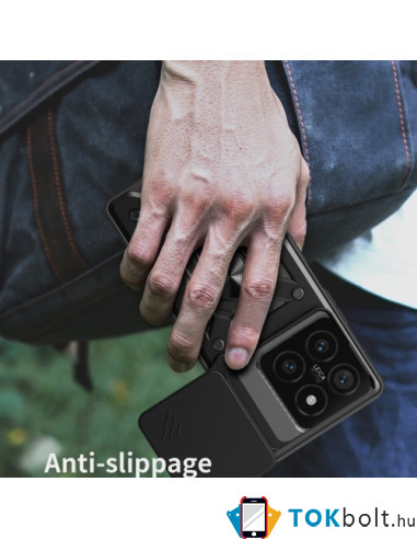 Kemény műanyag és rugalmas TPU hibrid tok Xiaomi 14T Pro telefonhoz - KÉK