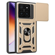 Kemény műanyag és rugalmas TPU hibrid tok Xiaomi 14T Pro telefonhoz - ARANY