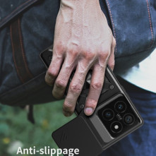 Kemény műanyag és rugalmas TPU hibrid tok Xiaomi 14T Pro telefonhoz - EZÜST