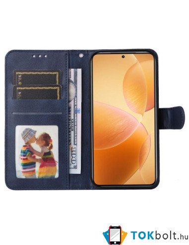 Oldalra nyíló tok Xiaomi 14T Pro telefonhoz - KÉK