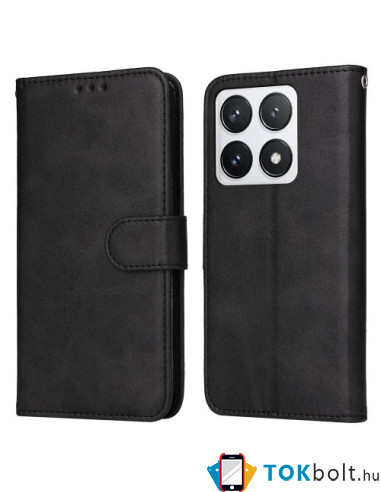 Oldalra nyíló tok Xiaomi 14T Pro telefonhoz - FEKETE