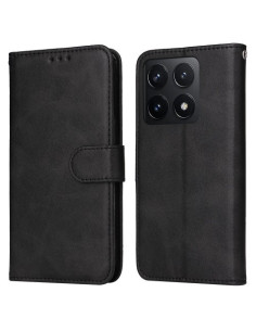Oldalra nyíló tok Xiaomi 14T telefonhoz - FEKETE