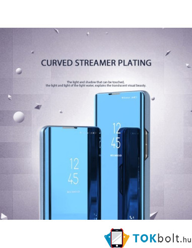 Flip telefontok átlátszó előlappal Samsung Galaxy A55 készülékhez - KÉK