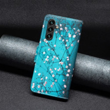 Oldalra nyíló mintás telefontok Samsung Galaxy A16 4G / A16 5G telefonhoz - TAVASZI VIRÁG