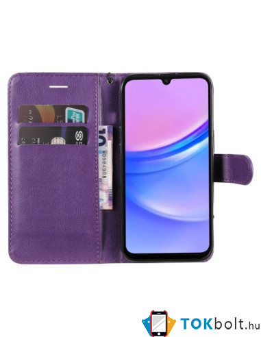 Oldalra nyíló tok Samsung Galaxy A16 4G / A16 5G telefonhoz - LILA