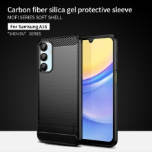 Samsung Galaxy A16 4G / A16 5G karbon mintás tok - KÉK