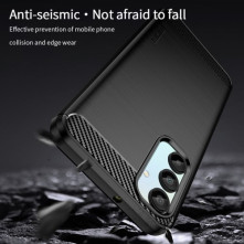 Samsung Galaxy A16 4G / A16 5G karbon mintás tok - KÉK