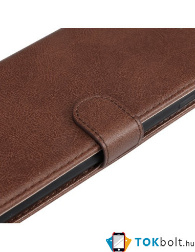 Oldalra nyíló tok Xiaomi Redmi 14C telefonhoz - BARNA