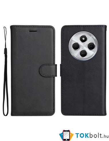 Oldalra nyíló tok Xiaomi Redmi 14C telefonhoz - FEKETE