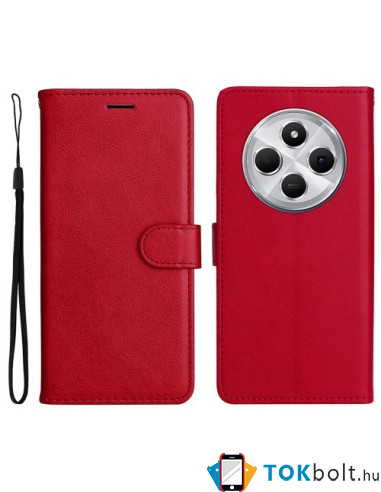 Oldalra nyíló tok Xiaomi Redmi 14C telefonhoz - PIROS