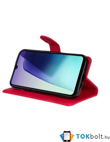 Oldalra nyíló tok Xiaomi Redmi 14C telefonhoz - PIROS