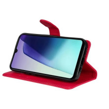 Oldalra nyíló tok Xiaomi Redmi 14C telefonhoz - PIROS