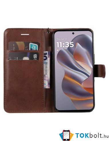 Oldalra nyíló tok Motorola Edge 50 Neo telefonhoz - BARNA