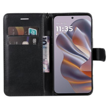 Oldalra nyíló tok Motorola Edge 50 Neo telefonhoz - FEKETE