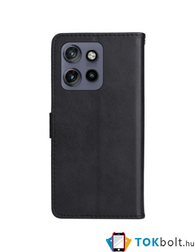 Oldalra nyíló tok Motorola Edge 50 Neo telefonhoz - FEKETE