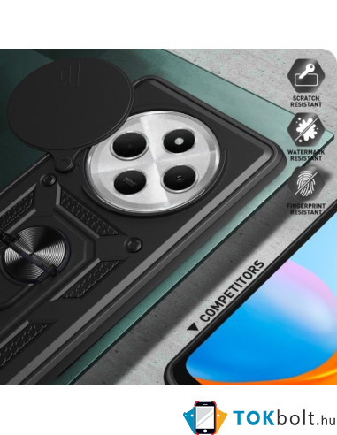 Kemény műanyag és rugalmas TPU hibrid tok Xiaomi Redmi 14C telefonhoz - KÉK