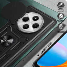 Kemény műanyag és rugalmas TPU hibrid tok Xiaomi Redmi 14C telefonhoz - KÉK