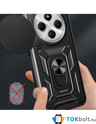 Kemény műanyag és rugalmas TPU hibrid tok Xiaomi Redmi 14C telefonhoz - KÉK